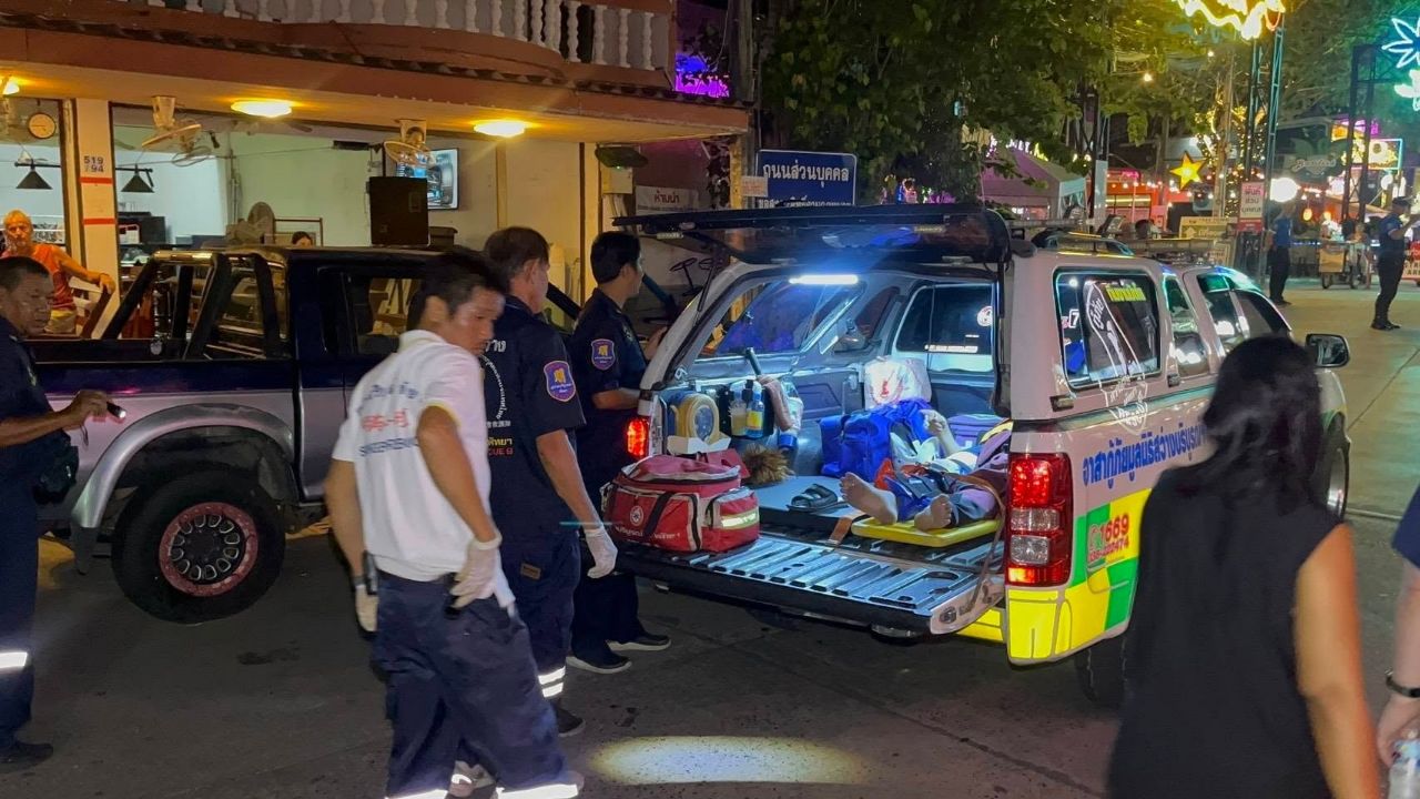 في باتايا حدث اعتداء على مopedtaxi، ويدرس الشرطة المشتبه بهم