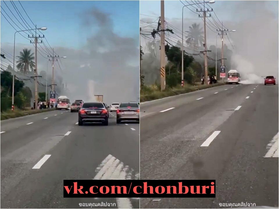 Incident with smoke in a minibus in Pattaya: passengers evacuated