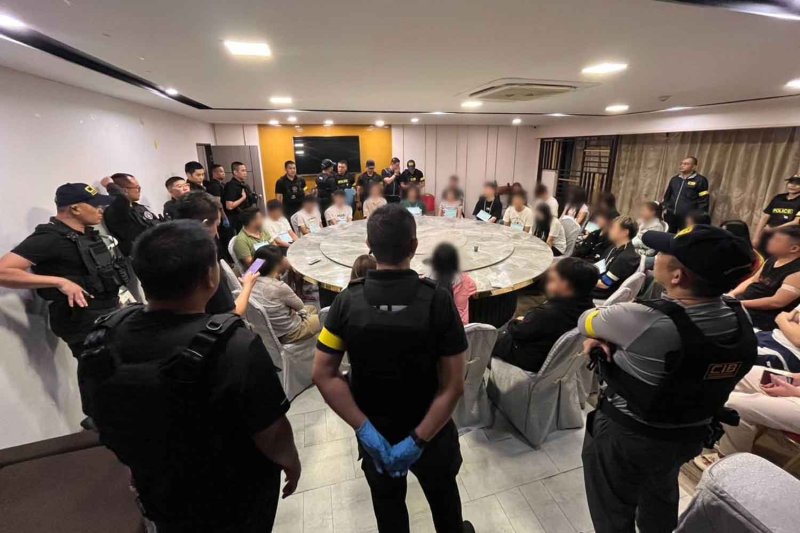 Police conducted a raid at an hotel for Chinese guests